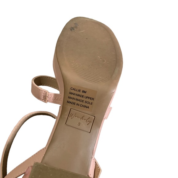 Wonderly Callie Pink block heel sandal size 8 - Picture 7 of 8